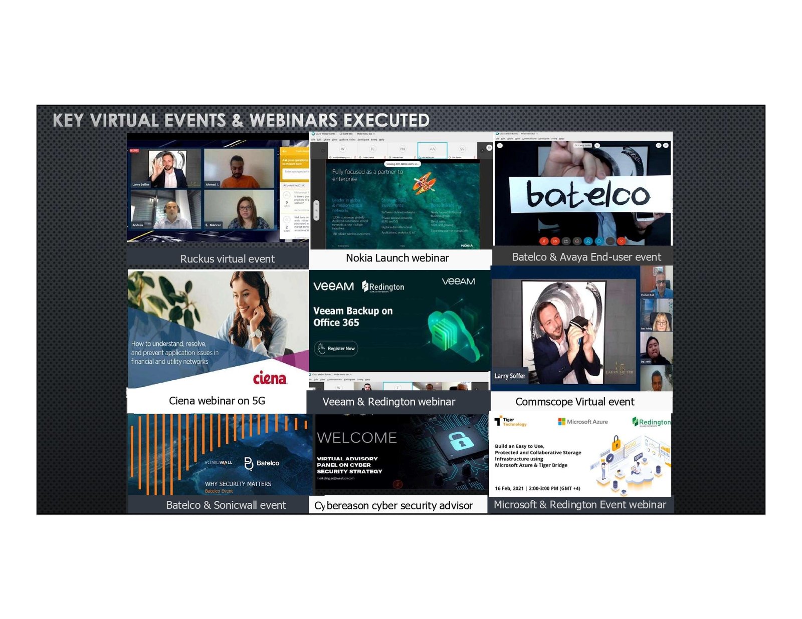 Key virtual events and webinars — Ruckus, Nokia, Batelco, Microsoft and Veeam